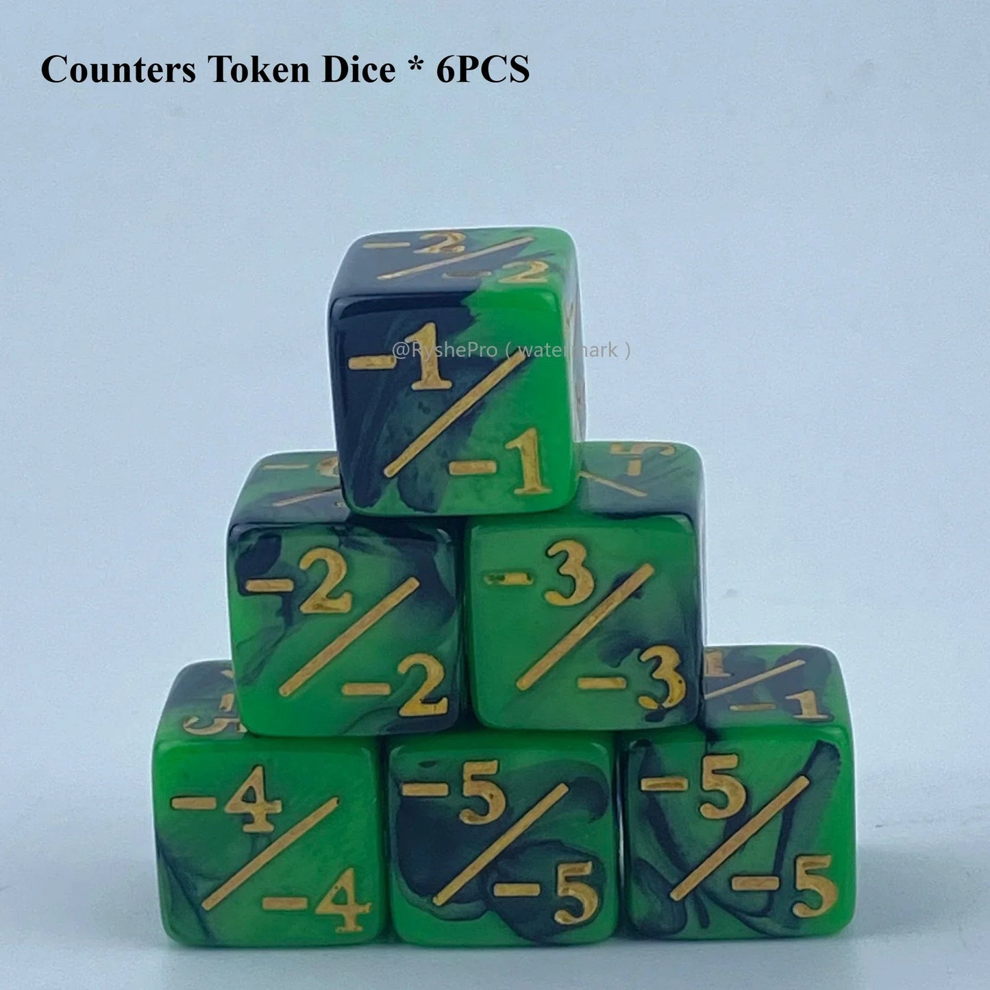 Set of 6 Counter token Dice (for power and cost)