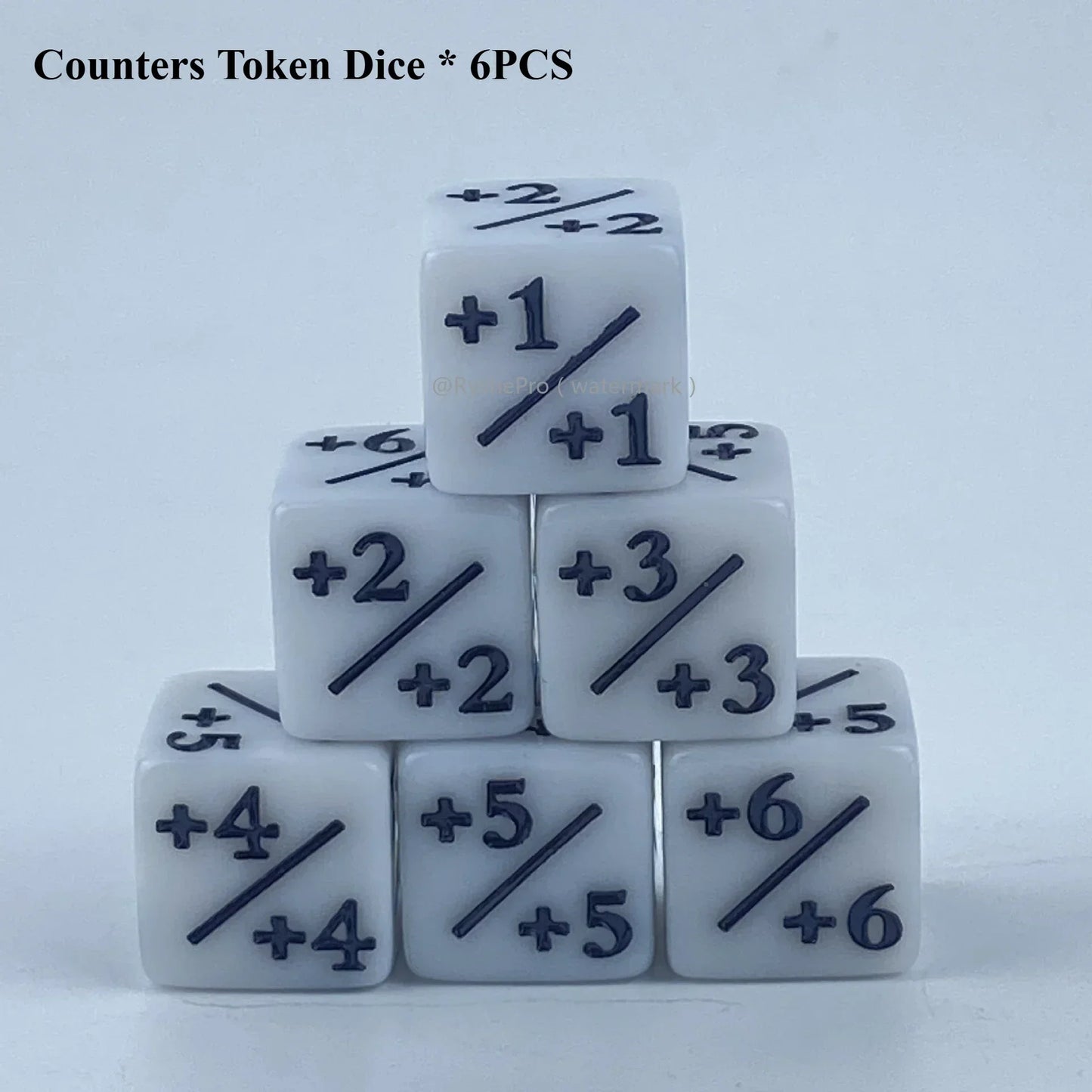 Set of 6 Counter token Dice (for power and cost)