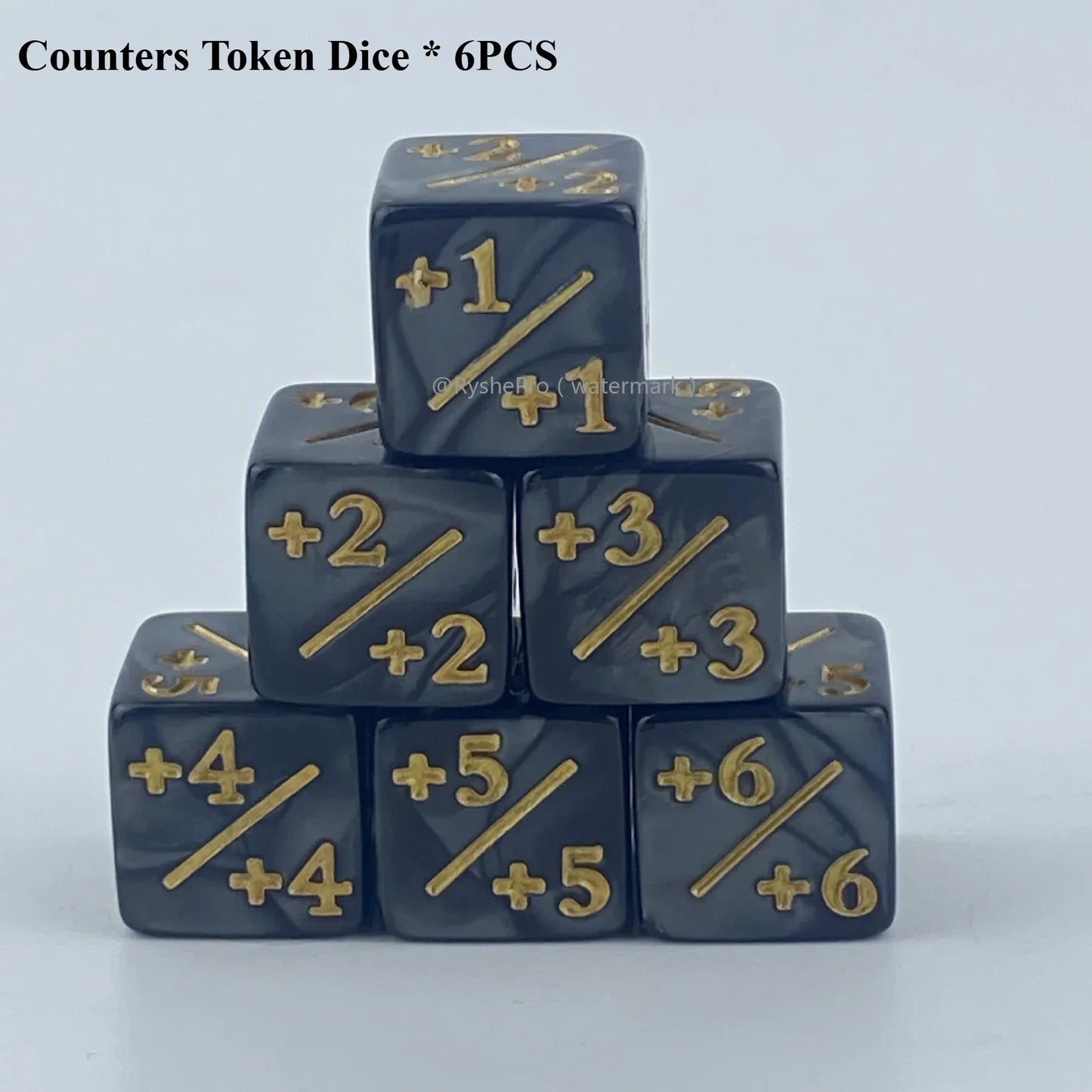 Set of 6 Counter token Dice (for power and cost)
