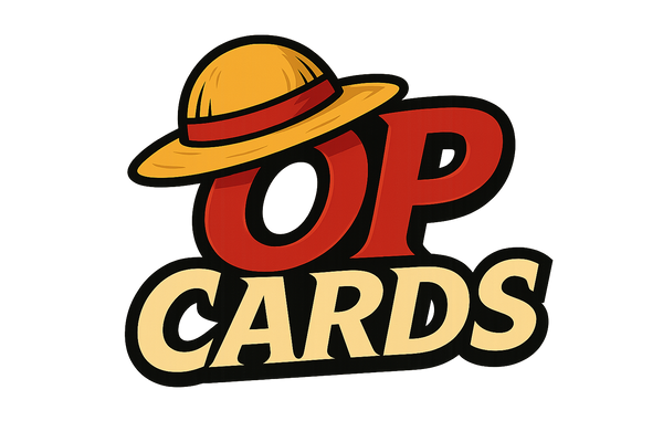 peut tu me creer un visuel ou c est écrit "OP CARDS" avec un chapeau de paille comme luffy sur le O